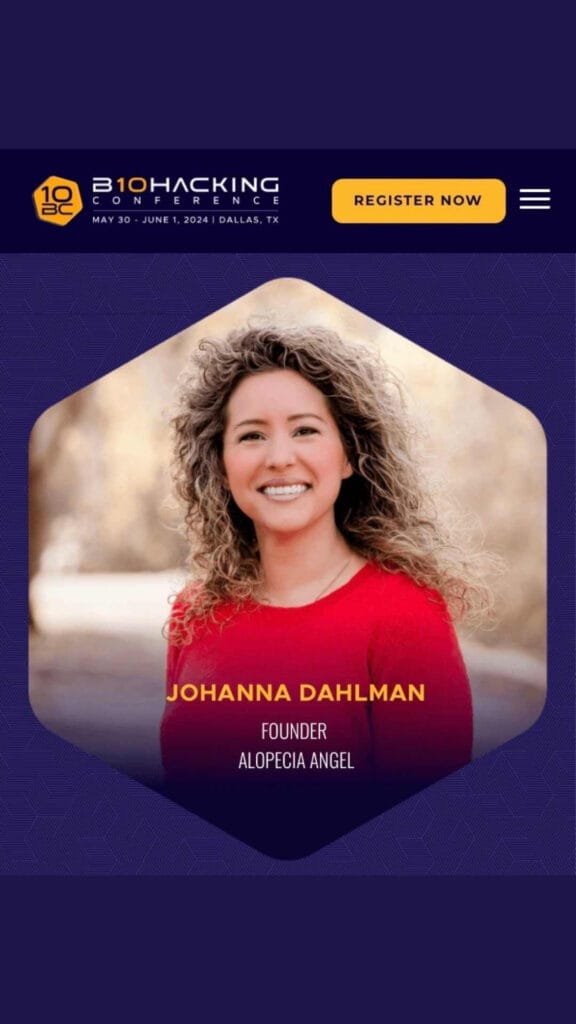 Portrait of a smiling woman named Johanna Dahlman, founder of Hopeful Angels.