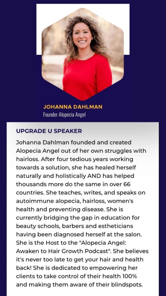 Johanna Dahlman, founder and speaker, focuses on health and wellness through holistic and natural methods.