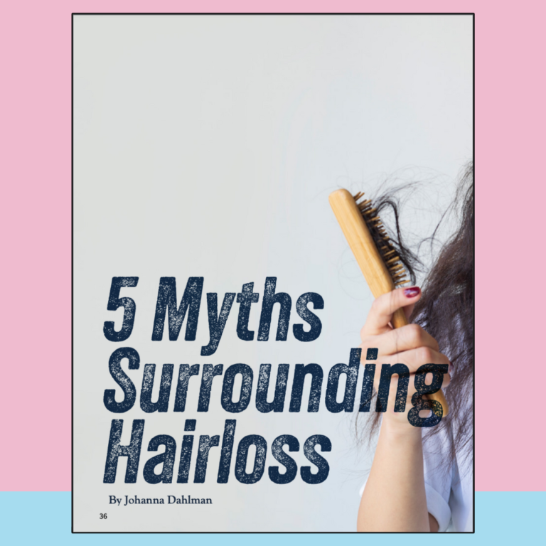 Cover image for an article about hair loss myths.